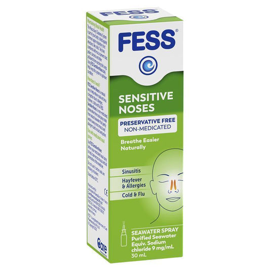 Fess Sensitive Noses Seawater Nasal Spray 30ml - Natural Relief-Auzzi Store