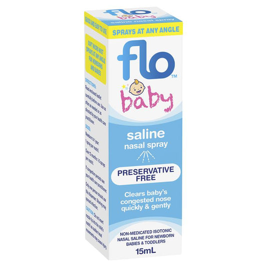 FLO Baby Saline Nasal Spray - 15ml Gentle Relief-Auzzi Store