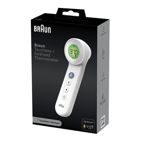 Braun Touchless + Forehead Thermometer BNT400 - Accurate Temperature Readings - Auzzistore