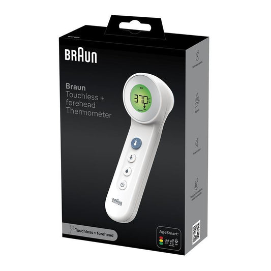 Braun Touchless + Forehead Thermometer BNT400 - Accurate Temperature Readings - Auzzistore
