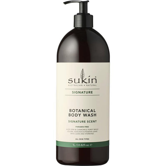 Sukin Botanical Body Wash 1L with Rosehip, Jojoba & Aloe Vera - Auzzistore
