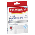 Elastoplast Ultra Sensitive Dressing XXL 8 x 10cm 5 Pack - Gentle Care for Sensitive Skin