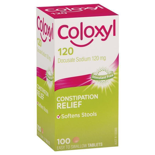 Coloxyl 120mg Stool Softener - 100 Tablets-Auzzi Store