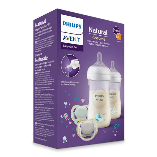 Avent Natural Response Gift Pack Sea Design Bottle 260ml – view 2 - Auzzistore