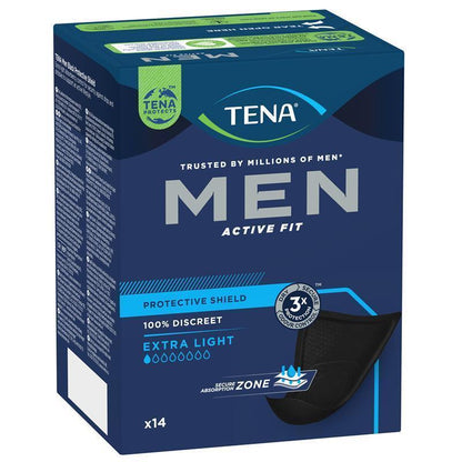 Tena Men Level 0 , Extra Thin Black Shields, 14 Pants
