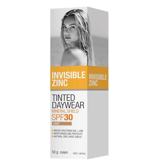 Invisible Zinc Tinted Daywear Light SPF 30+ 50g - Mineral Protection for Your Skin-Auzzi Store