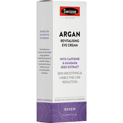 Swisse Skincare Argan Revitalising Eye Cream 15ml - Brighten Your Eyes Naturally