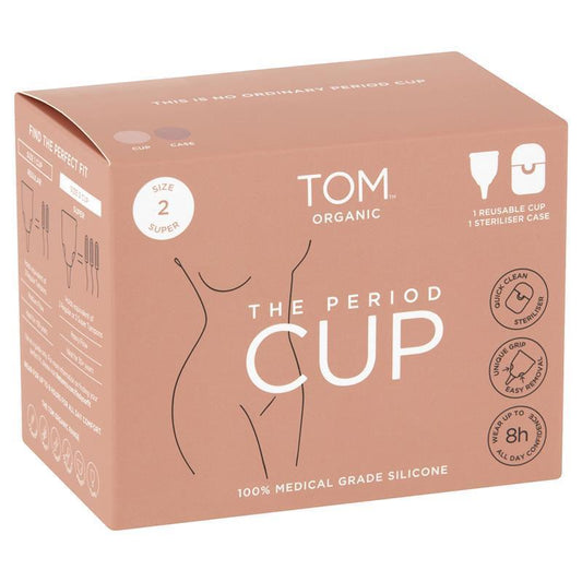 TOM Organic The Period Cup Size 2 + Microwavable Steriliser Case