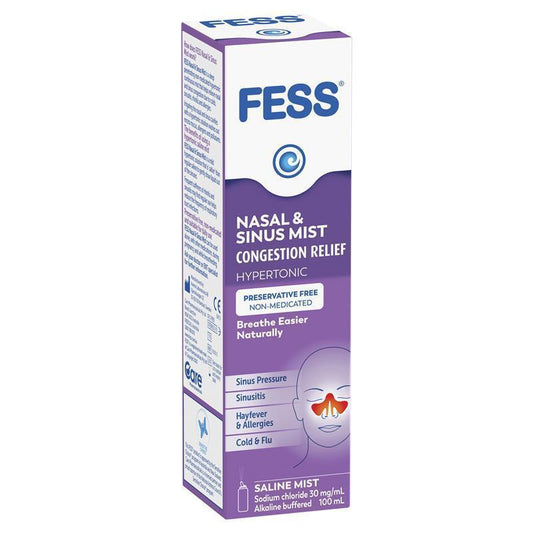 Fess Nasal & Sinus Saline Mist - 100ml-Auzzi Store