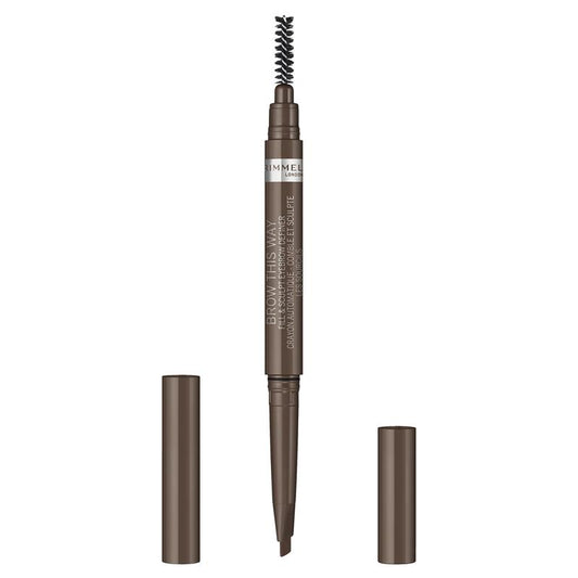Rimmel Brow This Way 2in1 Fix & Sculpt Medium Brown – view 2