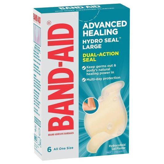 Band-Aid Advanced Healing Hydro Seal Gel Plasters Large 6 Pack - Ultimate Protection-Auzzi Store