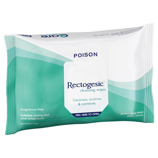 Rectogesic Cleansing Wipes 25 - Gentle Care for Delicate Areas-Auzzi Store