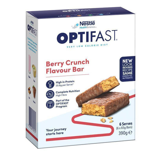Optifast VLCD Bars Berry Crunch 6 x 65g NEW