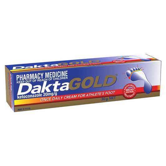 DaktaGold Once Daily Antifungal Cream for Athlete's Foot - 30g-Auzzi Store