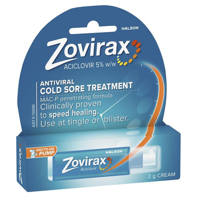 Zovirax Cold Sore Cream Pump 2g - Fast Relief for Cold Sores