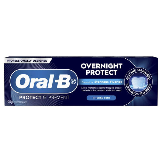 Oral-B Overnight Protect Toothpaste - Intense Mint, 95g-Auzzi Store