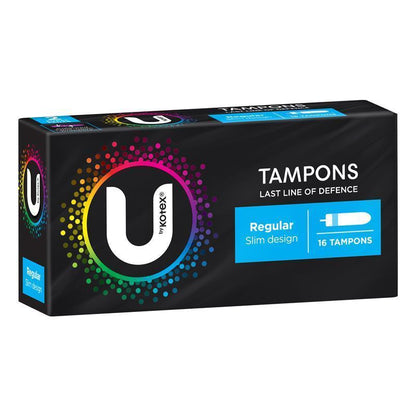 U by Kotex Regular Slim Tampons 16-Pad – Medium Flow Protection
