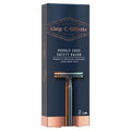 King C Gillette Double Edge Safety Razor + 5 Razor Blades - Ultimate Shaving Experience