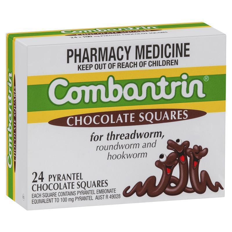 Combantrin Chocolate Squares 24 - Effective Worm Treatment-Auzzi Store