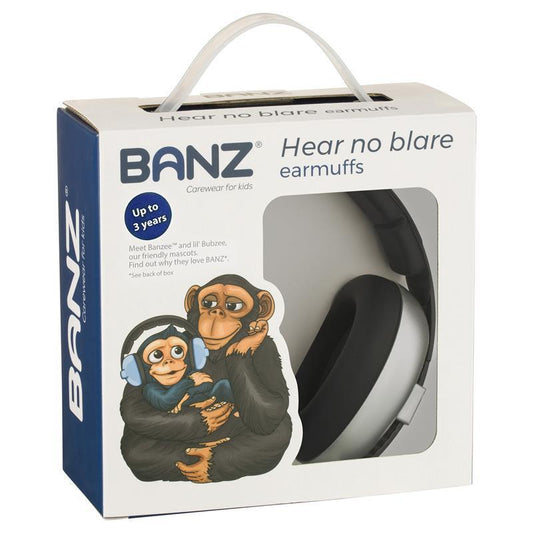 Banz Baby Hearing Protection Earmuffs - Silver (3+ Months to 2 Years) - Auzzi Store