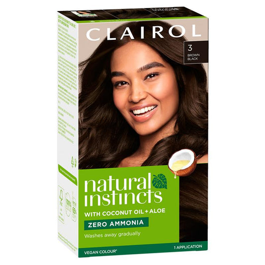 Natural Instincts 3 Ebony Mocha, Brown Black Semi Permanent Hair Colour 60ml - Eco-Friendly Choice - Auzzi Store