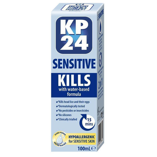KP24 Sensitive + Comb 100ml - Effective Lice Treatment for Sensitive Skin