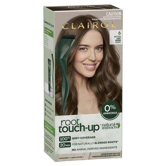 Clairol Root Touch Up Natural Instincts 6 Light Brown - Permanent Hair Colour (35g)