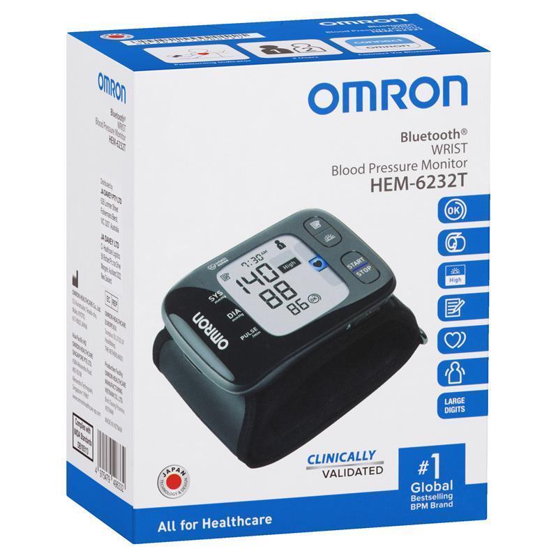 Omron HEM6232T Bluetooth Wrist Blood Pressure Monitor - Auzzi Store
