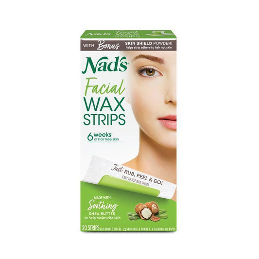 Nad's Facial Wax Strips - 20 Pack for Smooth Skin-Auzzi Store