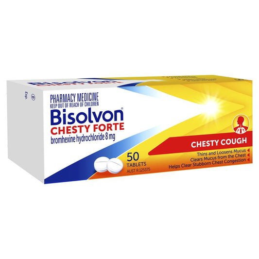 Bisolvon Chesty Forte Cough Tablets - 50 Pack-Auzzi Store