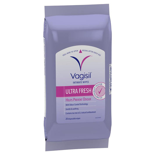 Vagisil Ultra Fresh Intimate Wipes 20 Pack - On-the-Go Freshness-Auzzi Store