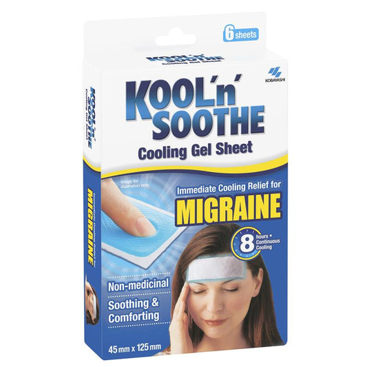 Kool n Soothe Migraine Relief - 6 Cooling Sheets-Auzzi Store