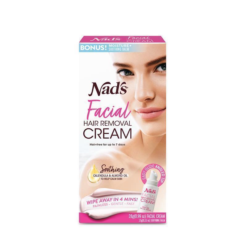 Nad's Facial Hair Removal Cream 28g - Painless Hair Removal for All Skin Types-Auzzi Store