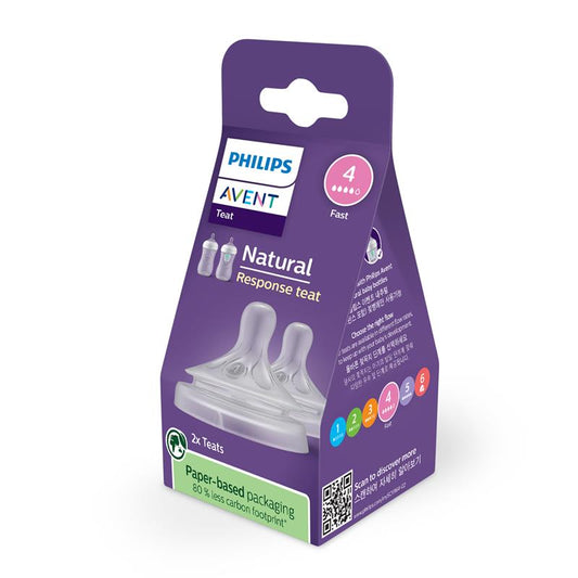 Avent Natural Response Teats 3 Month+ Flow 4 - 2 Pack – view 2 - Auzzistore