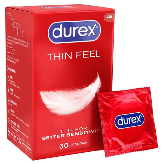 Durex Thin Feel Condoms 30 Pack - Ultimate Sensitivity & Protection - Auzzistore