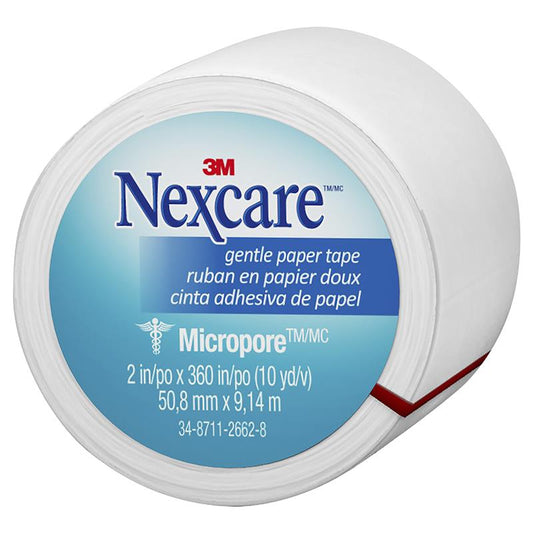 Nexcare Micropore Gentle Paper Tape White 50.8mm x 9.14m - Ideal for Sensitive Skin-Auzzi Store