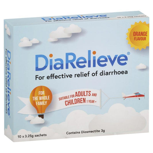 DiaRelieve 10 Sachets - Fast-Acting Diarrhoea Relief for All Ages - Auzzi Store
