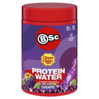 BSc x Chupa Chups Protein Water Grape 700g - Natural Muscle Strength Booster