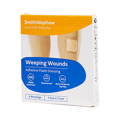Allevyn Gentle Border 7.5cm x 7.5cm Pk2 - Advanced Wound Care