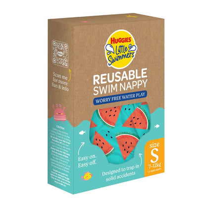 Huggies Little Swimmers Reusable Swim Nappies - Watermelon Crush Size S