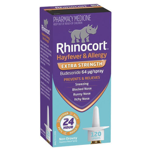 Rhinocort Extra Strength Hayfever & Allergy Nasal Spray 120 Sprays - Non-Drowsy Relief - Auzzi Store
