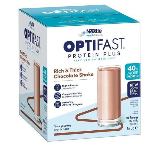 Optifast VLCD Protein Plus Shake Chocolate 10 Pack 630g - Delicious Weight Loss Aid