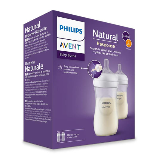 Avent Natural Response Feeding Bottle 260ml - 2 Pack – view 2 - Auzzistore