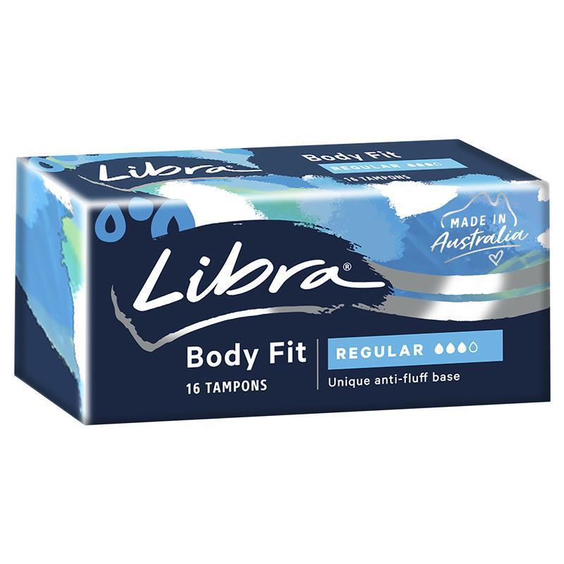 Libra Body Fit Regular Tampons, 16 Pack – Medium Flow & 360° Leak Protection