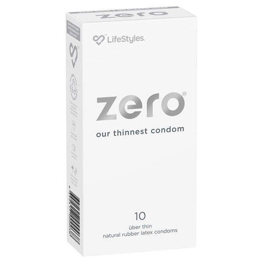 LifeStyles Zero Ultra Thin Latex 10 Condoms , 52mm Lubricated