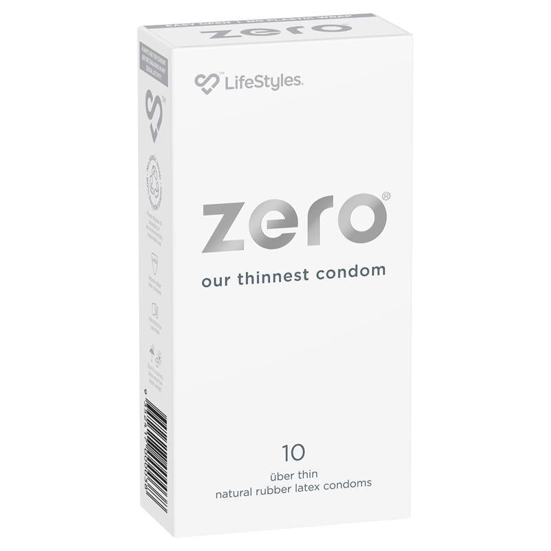 LifeStyles Zero Ultra Thin Latex 10  Condoms , 52mm Lubricated