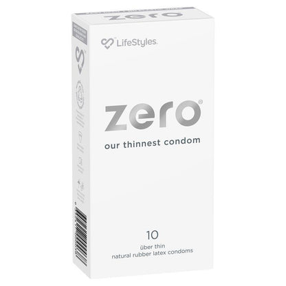LifeStyles Zero Ultra Thin Latex 10  Condoms , 52mm Lubricated