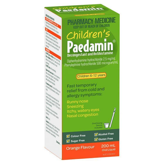 Paedamin Decongestant Antihistamine Liquid - 200mL-Auzzi Store