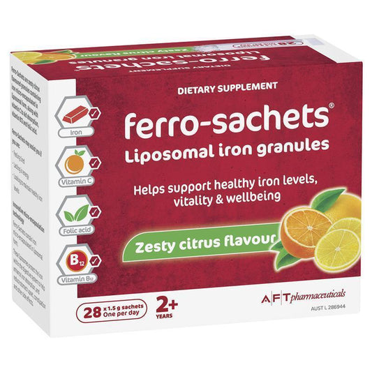 Ferro Sachet 28 x 1.5g Sachets - Liposomal Iron Supplement for Energy and Vitality-Auzzi Store