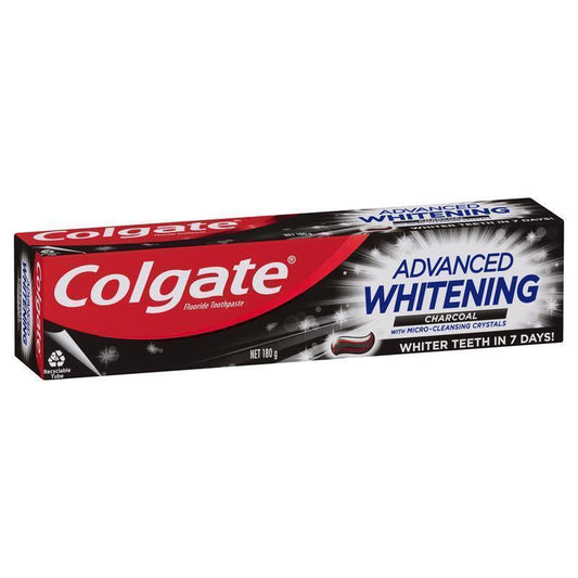 Colgate Advanced Whitening Charcoal Toothpaste 180g - Whiter Teeth in 7 Days